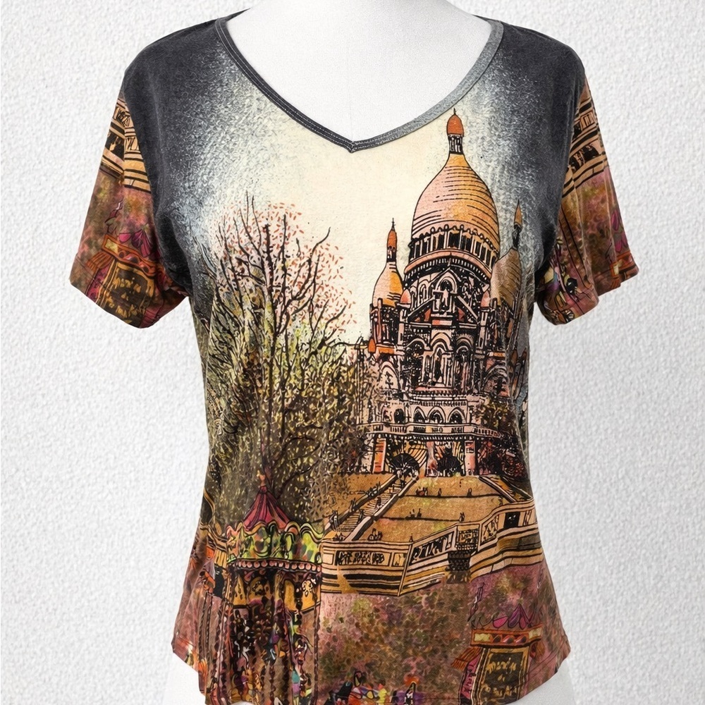 Vintage Beaded & Sequin Embellished Top – Hand-Detailed Statement Piece XL
